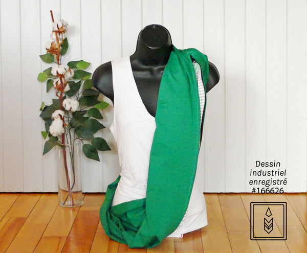 Foulard infini en bambou vert Irlande pour homme