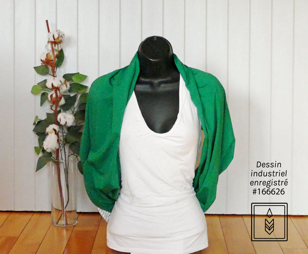 Foulard infini en bambou vert Irlande pour homme