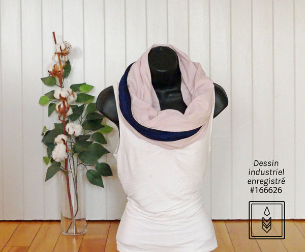 Foulard multifonction 5-en-1 en bambou rose pâle – léger, élégant et parfait pour l’été