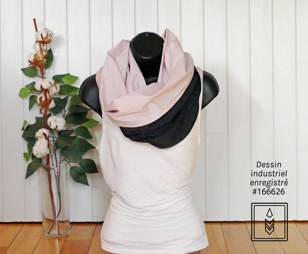 Foulard multifonction 5-en-1 en bambou rose pâle – léger, élégant et parfait pour l’été