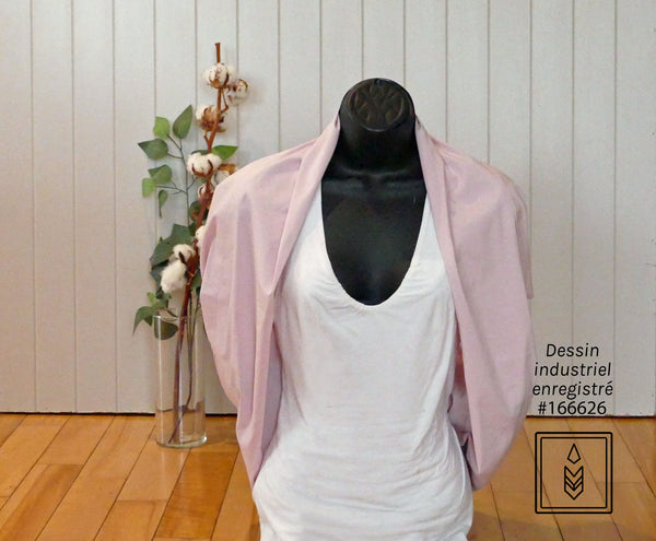 Light pink bamboo scarf