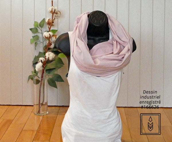 Light pink bamboo scarf