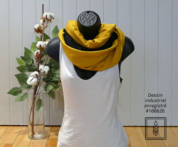 PRÉ-COMMANDE - Foulard infini en bambou jaune