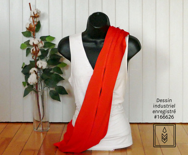 Foulard infini en bambou orange pour homme
