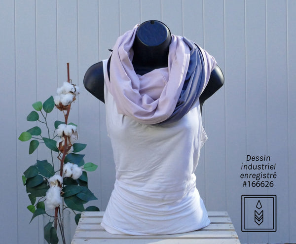 Pale pink bamboo scarf