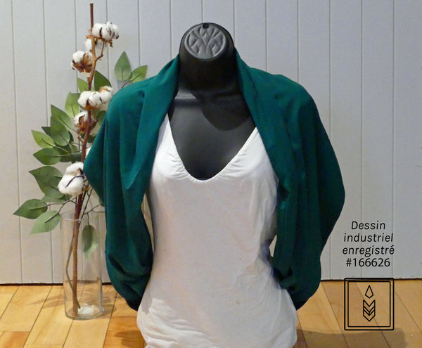 Foulard infini en bambou vert