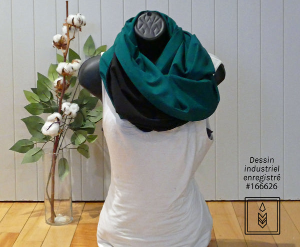 Foulard infini en bambou vert