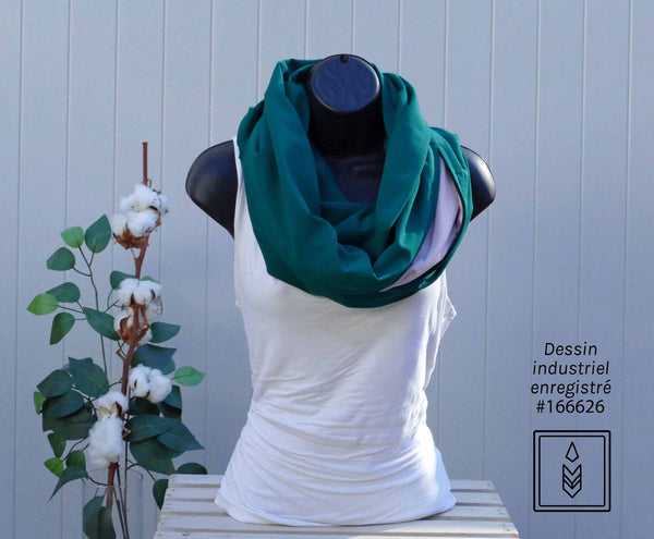 5-in-1 Multifunctional Bamboo Scarf in Forest Green – Hiking, Outdoors and Lightweight Adventure
