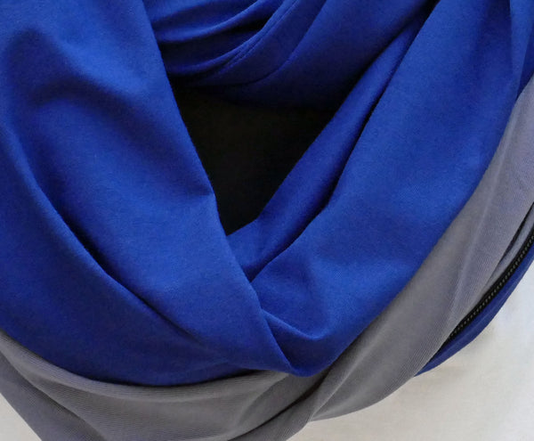 Foulard infini en bambou bleu foncé