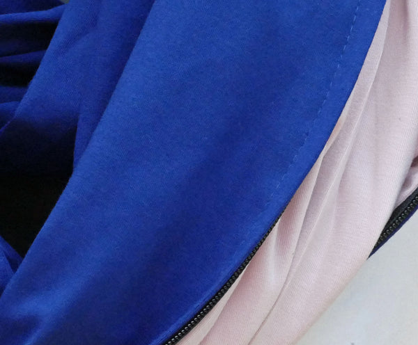 Foulard infini en bambou bleu foncé