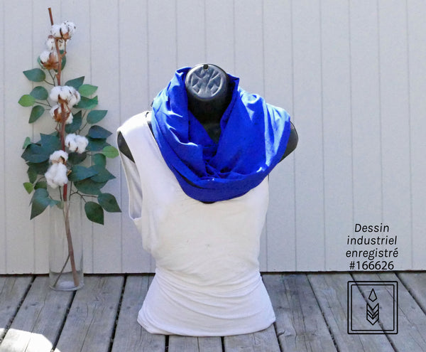 Foulard multifonction 5-en-1 en bambou bleu royal – conçu pour les sorties spontanées et les soirées qui s’étirent