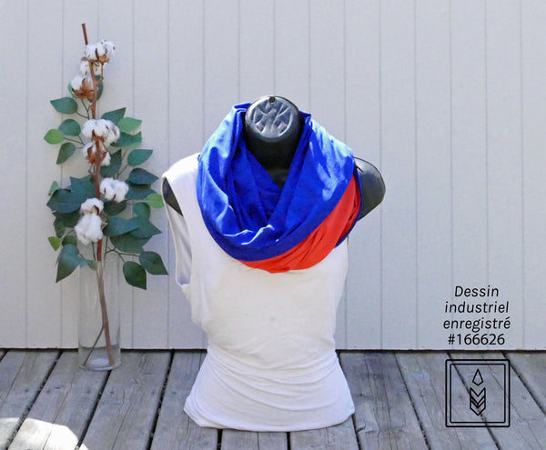 Foulard multifonction 5-en-1 en bambou bleu royal – conçu pour les sorties spontanées et les soirées qui s’étirent