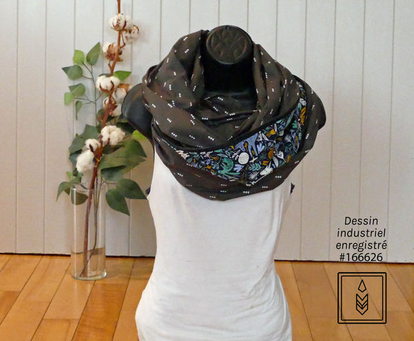 Foulard charcoal aux motifs de flèches