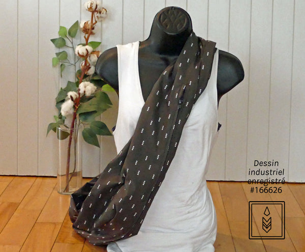 Foulard charcoal aux motifs de flèches