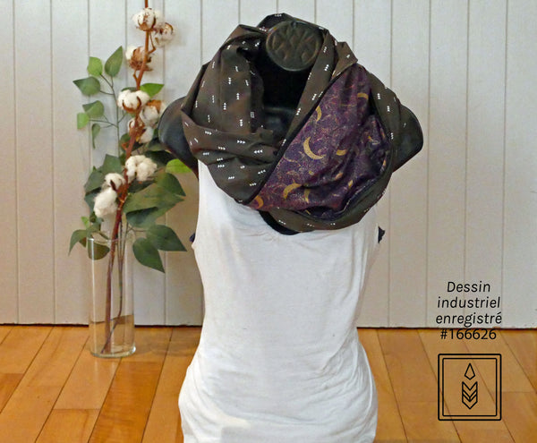 Foulard charcoal aux motifs de flèches