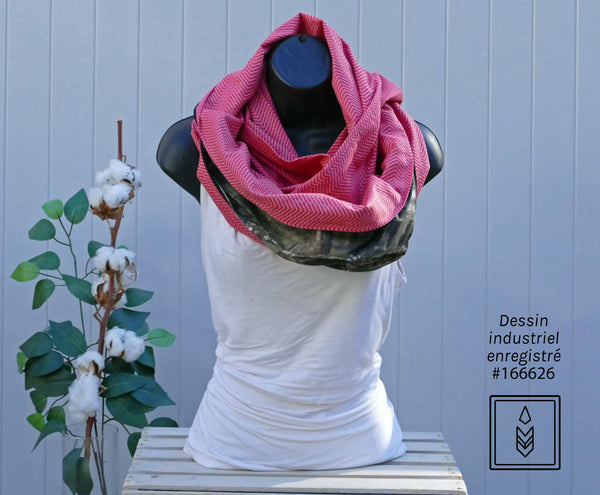 5-in-1 multifunctional pink chevron scarf – casual elegance and everyday freedom