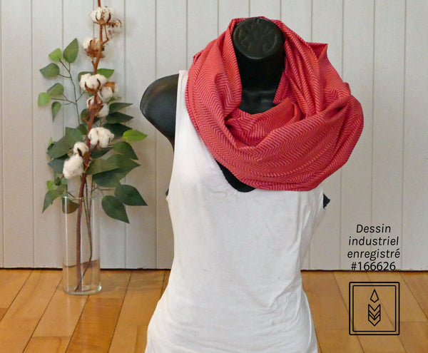 Foulard chevron rose
