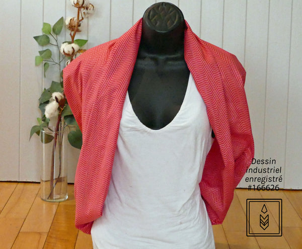 Foulard chevron rose