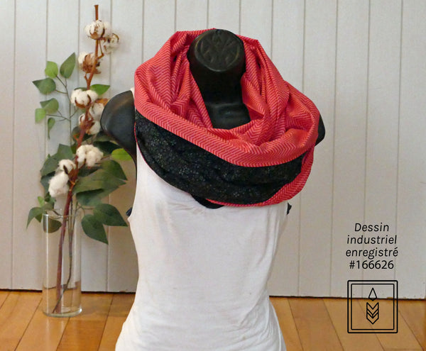 Foulard chevron rose