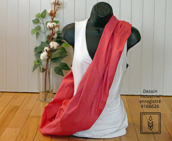 Foulard chevron rose