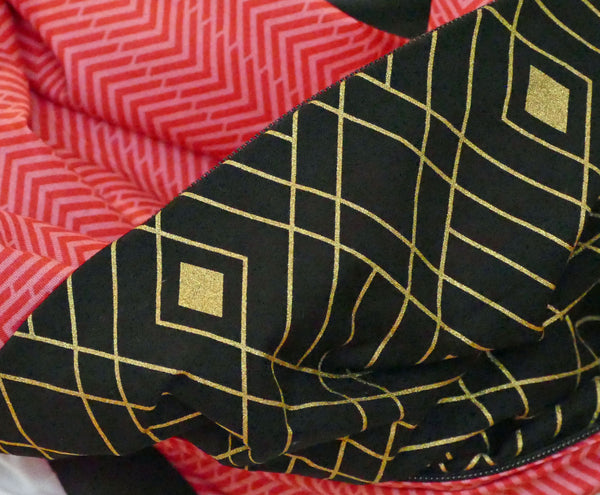 Foulard chevron rose