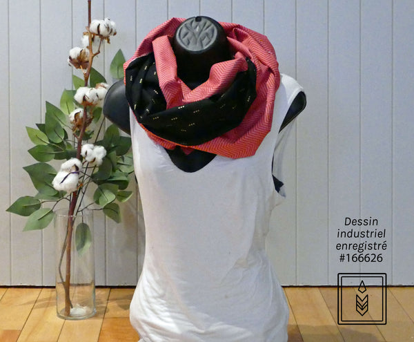 PRÉ-COMMANDE - Foulard chevron rose