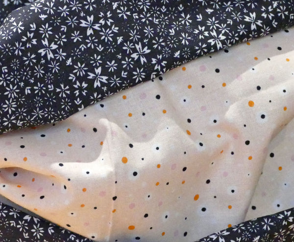 PRÉ-COMMANDE - Foulard noir fleuri