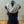 Foulard infini blanc aux motifs de losanges gris