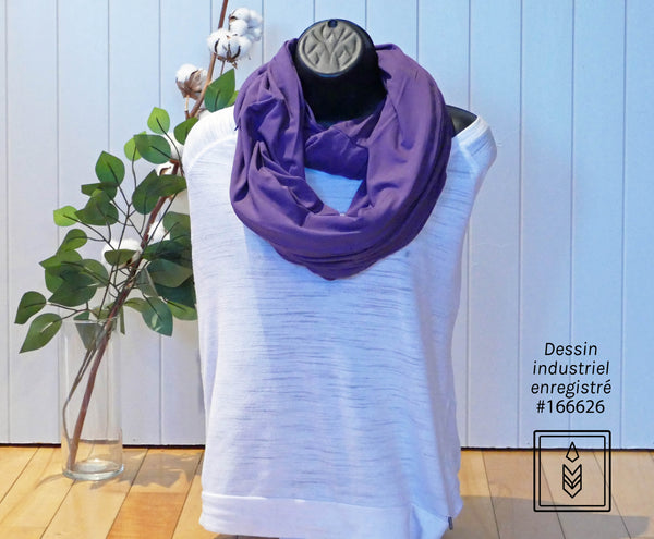 Foulard en bambou mauve