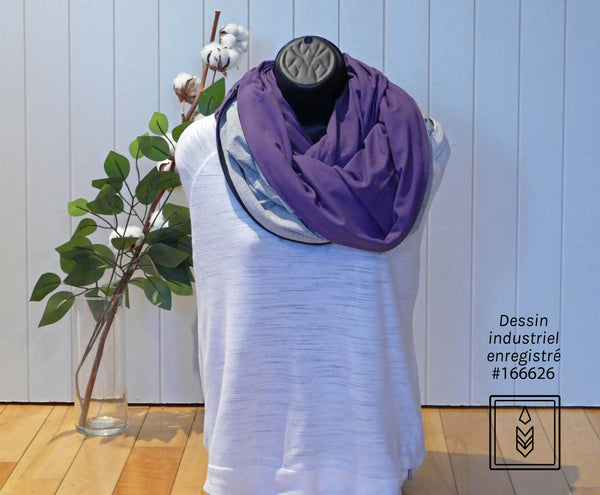 Foulard en bambou mauve