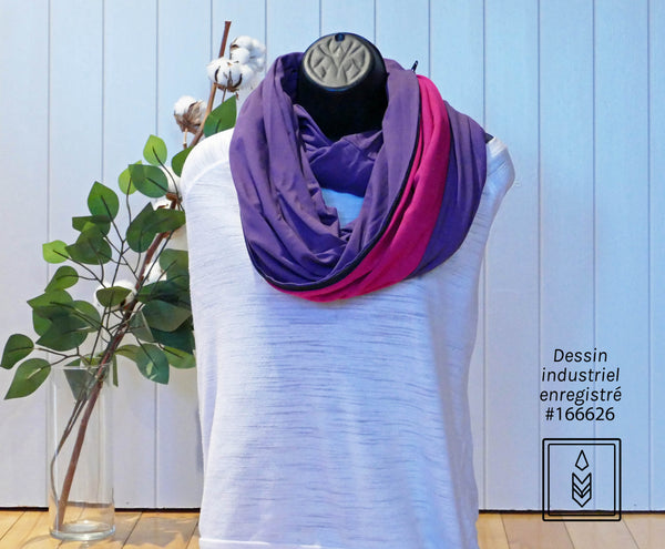 Foulard en bambou mauve