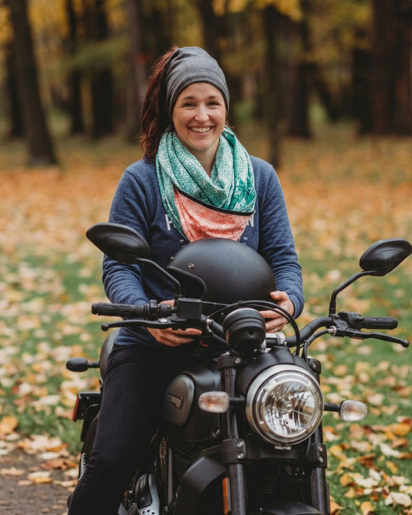 The Rider scarf – ready for the next ride (dark blue for men)