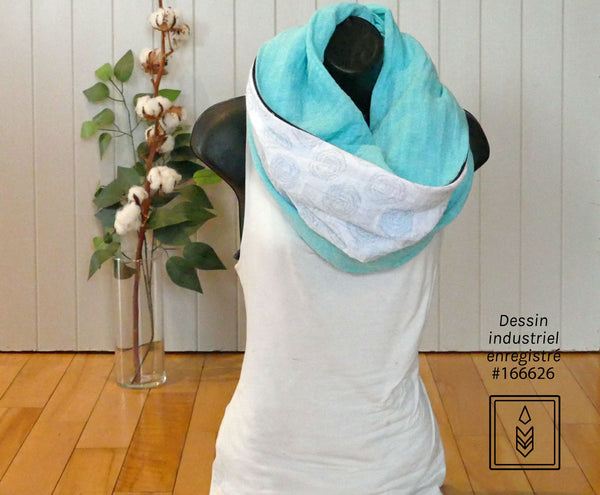 Foulard infini bleu
