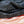 Foulard noir fleuri