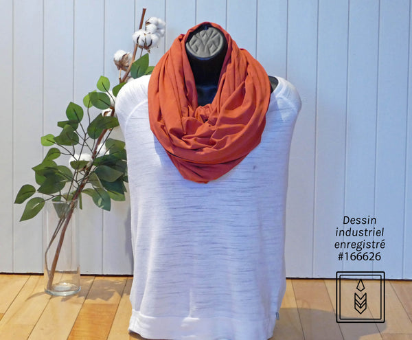 Foulard en bambou orange brûlé