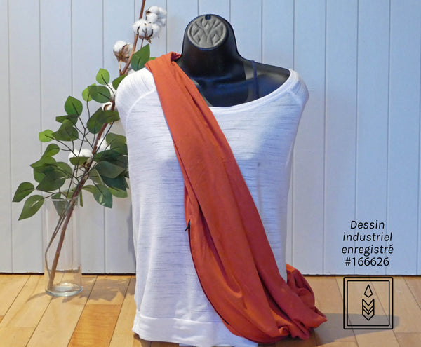 Foulard en bambou orange brûlé