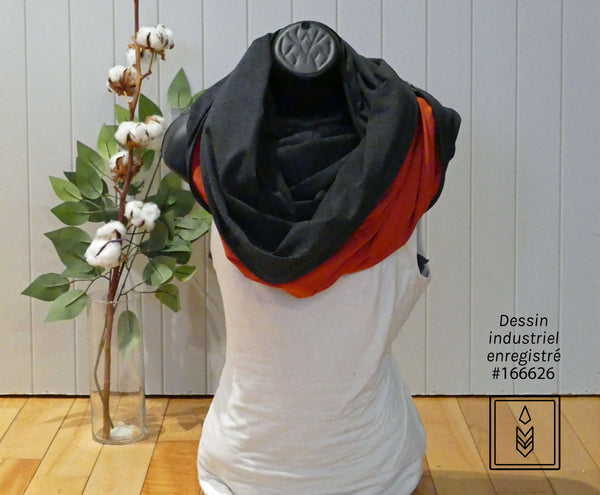 Foulard charcoal en polycoton