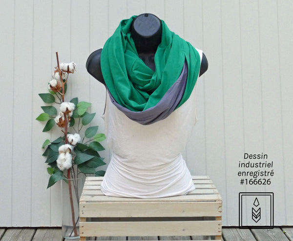 Foulard multifonction 5-en-1 en bambou vert Irlande – pratique, confortable et parfait pour tes soirées et sorties