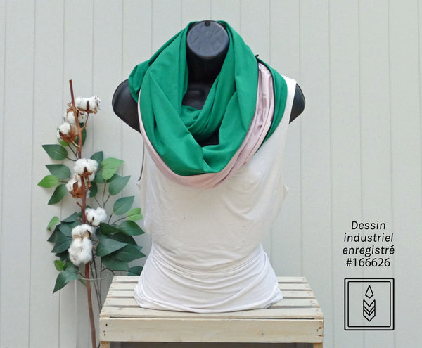 Foulard multifonction 5-en-1 en bambou vert Irlande – pratique, confortable et parfait pour tes soirées et sorties