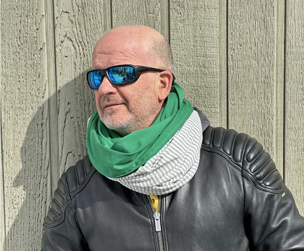 Foulard infini en bambou vert Irlande pour homme