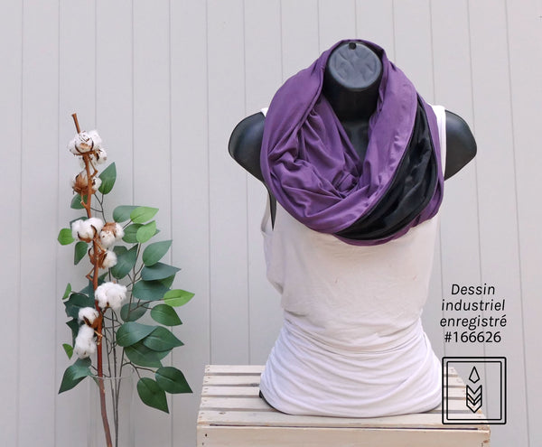 Foulard en bambou mauve
