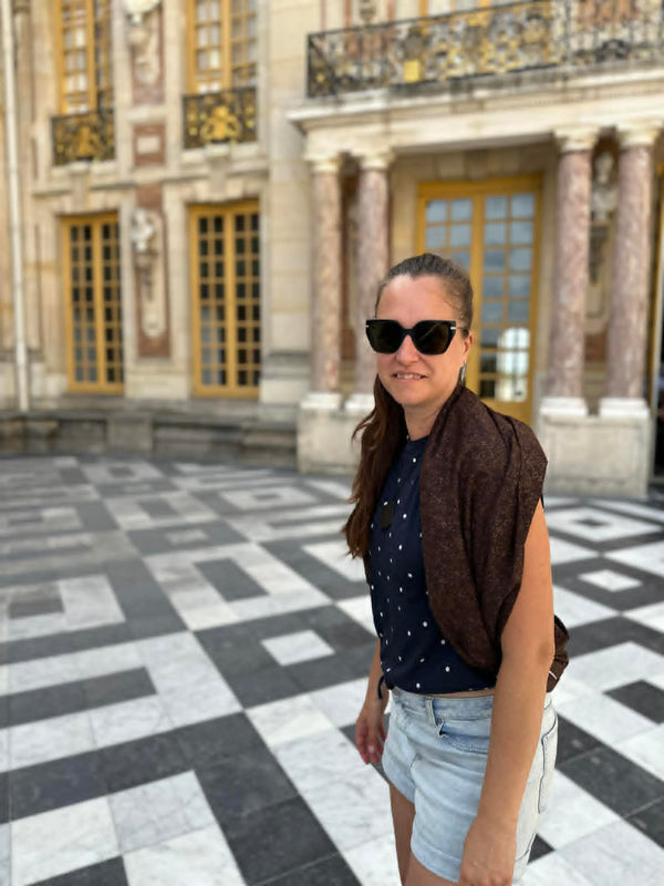 Foulard multifonction en bambou bleu océan – voyage, plage et visites culturelles en toute liberté