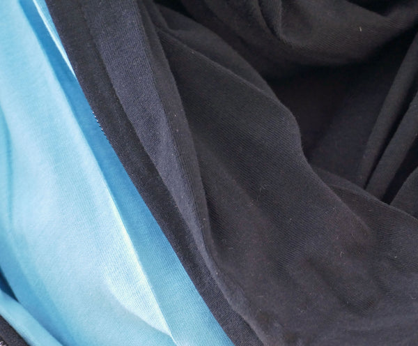 Foulard infini en coton biologique noir uni pour femme