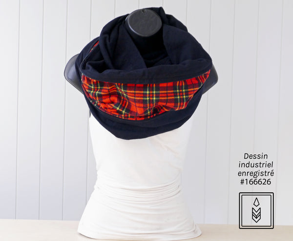 Foulard d'hiver en flanelle noire