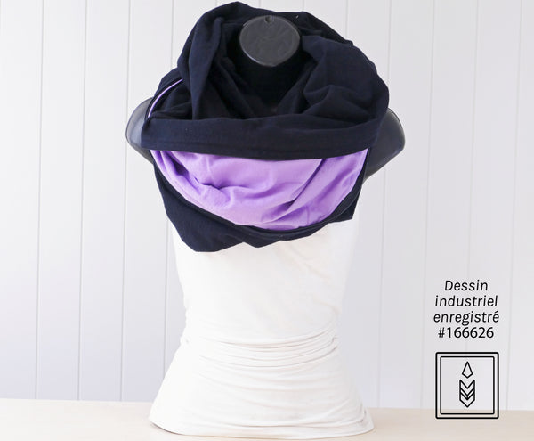 Foulard d'hiver en flanelle noire