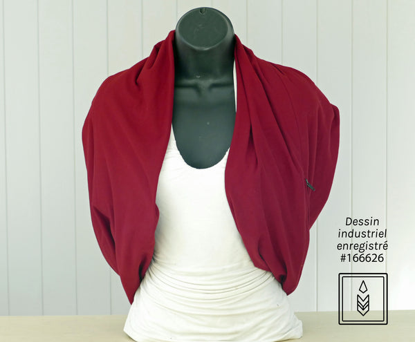 Red organic cotton scarf