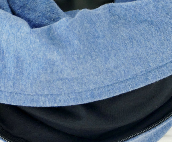 Foulard en coton biologique bleu-gris