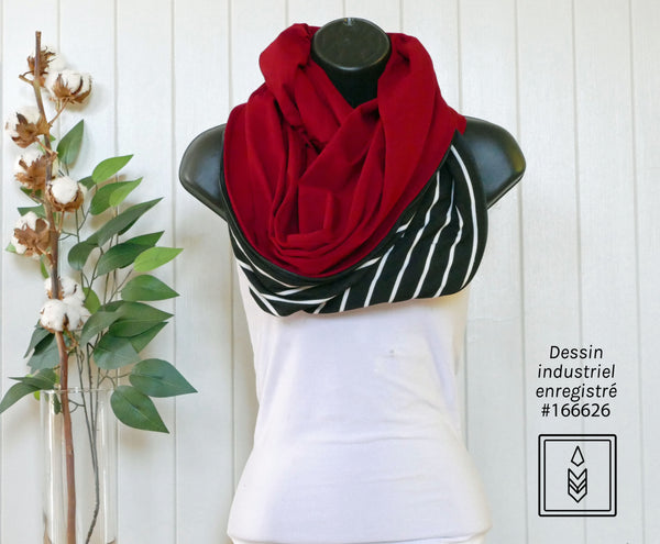 Red organic cotton scarf