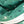 Foulard infini vert aux motifs blancs et bleus foncés